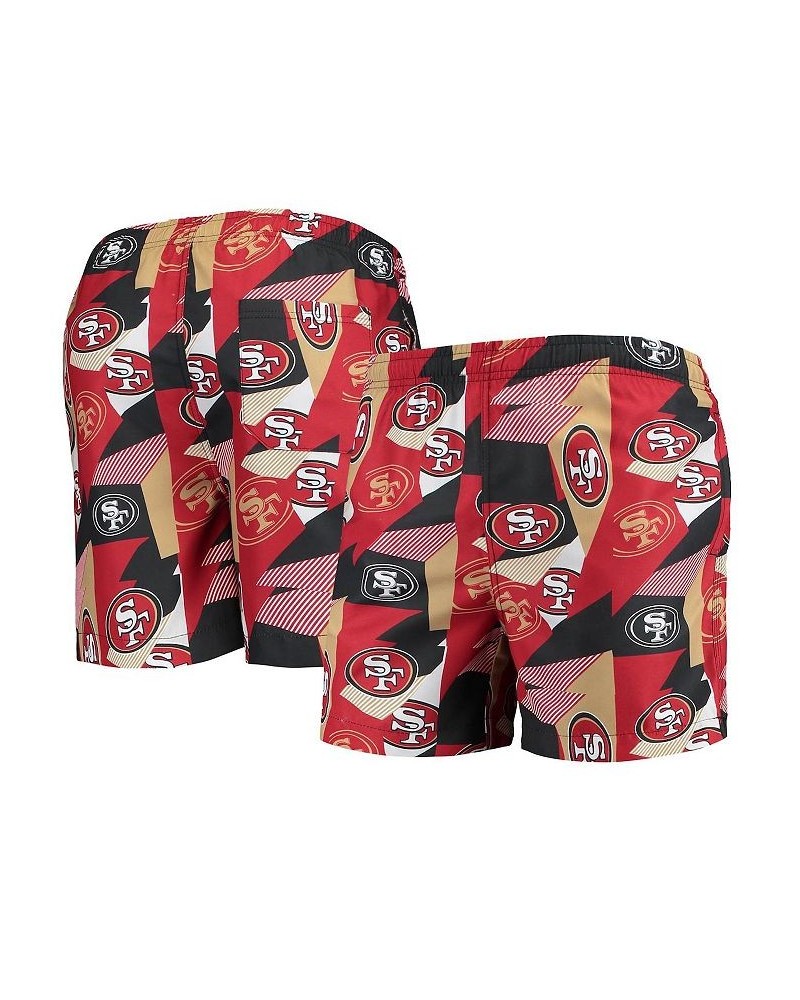 Men's Scarlet and Gold San Francisco 49ers Geo Print Swim Trunks $28.19 Swimsuits