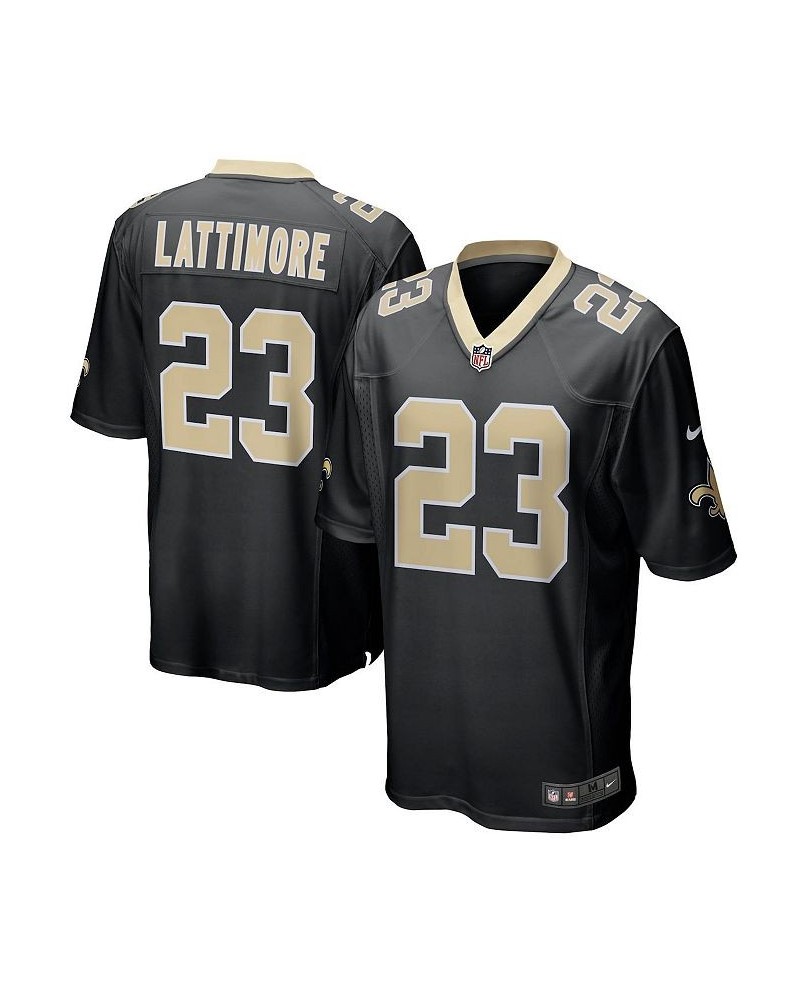 Men's Marshon Lattimore Black New Orleans Saints Game Player Jersey $51.36 Jersey