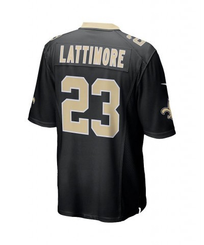 Men's Marshon Lattimore Black New Orleans Saints Game Player Jersey $51.36 Jersey