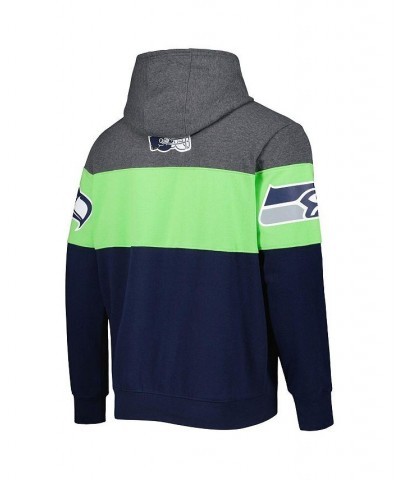 Men's Heather Charcoal, College Navy Seattle Seahawks Extreme Pullover Hoodie $44.16 Sweatshirt