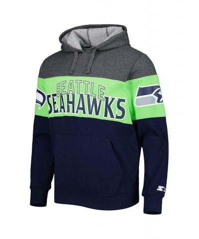 Men's Heather Charcoal, College Navy Seattle Seahawks Extreme Pullover Hoodie $44.16 Sweatshirt