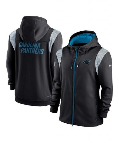 Men's Black Carolina Panthers Performance Sideline Lockup Full-Zip Hoodie $32.55 Sweatshirt