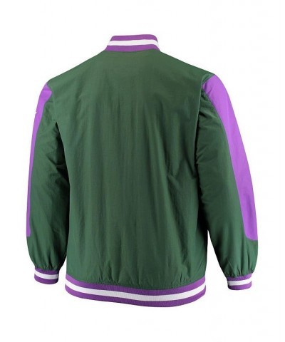 Men's Green Milwaukee Bucks Big and Tall Hardwood Classics Authentic Warm-Up Full-Snap Jacket $75.20 Jackets