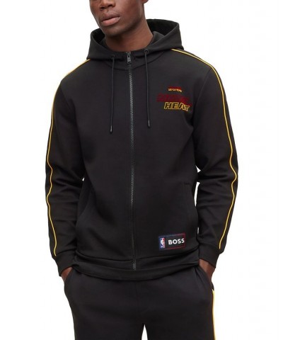 BOSS x NBA Men's Miami Heat Zip-Up Hoodie Black $48.44 Sweatshirt