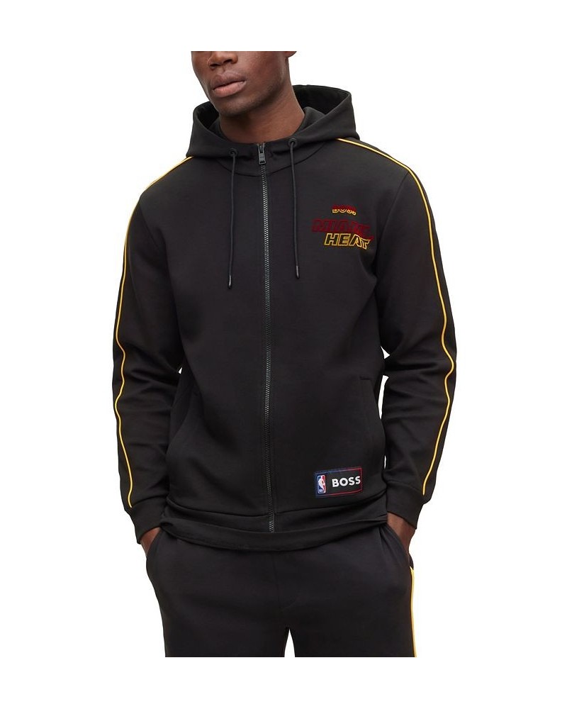 BOSS x NBA Men's Miami Heat Zip-Up Hoodie Black $48.44 Sweatshirt