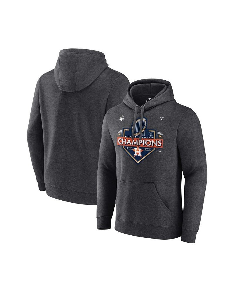 Men's Branded Heather Charcoal Houston Astros 2022 World Series Champions Locker Room Pullover Hoodie $36.00 Sweatshirt