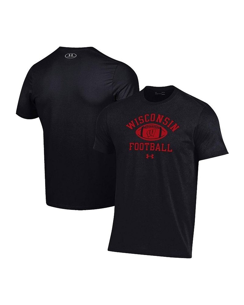 Men's Black Wisconsin Badgers Football Practice T-shirt $26.99 T-Shirts