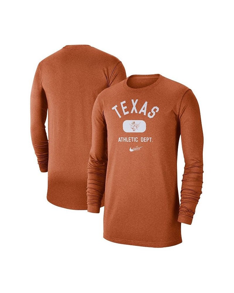 Men's Texas Orange Texas Longhorns Textured Long Sleeve T-shirt $20.70 T-Shirts