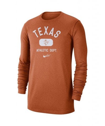 Men's Texas Orange Texas Longhorns Textured Long Sleeve T-shirt $20.70 T-Shirts