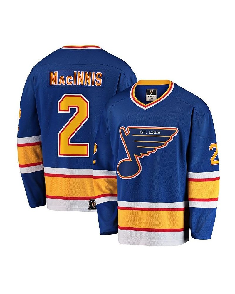 Men's Branded Al Macinnis Blue St. Louis Blues Premier Breakaway Retired Player Jersey $59.40 Jersey