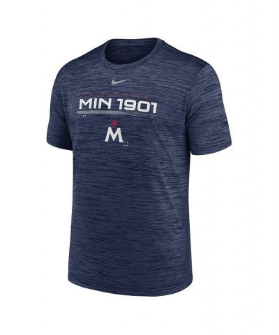 Men's Navy Minnesota Twins Wordmark Velocity Performance T-shirt $24.00 T-Shirts