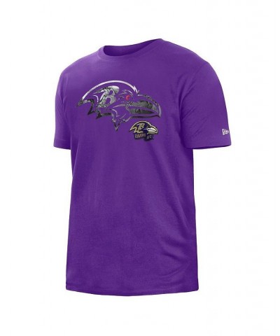 Men's Purple Baltimore Ravens 2022 Sideline Ink Dye T-shirt $18.86 T-Shirts