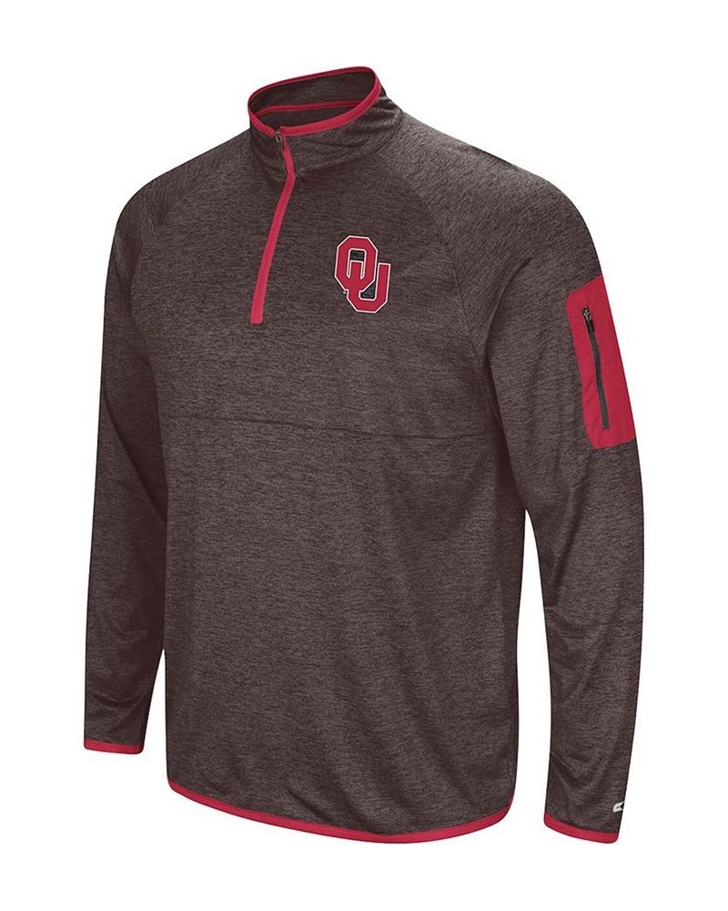 Men's Black Oklahoma Sooners Amnesia Quarter-Zip Pullover Jacket $26.40 Sweatshirt