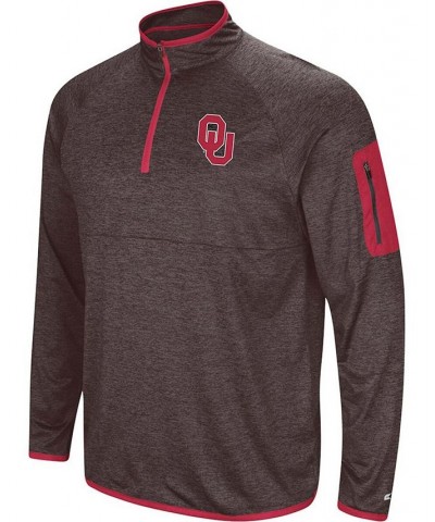 Men's Black Oklahoma Sooners Amnesia Quarter-Zip Pullover Jacket $26.40 Sweatshirt