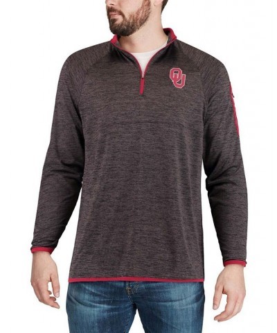 Men's Black Oklahoma Sooners Amnesia Quarter-Zip Pullover Jacket $26.40 Sweatshirt