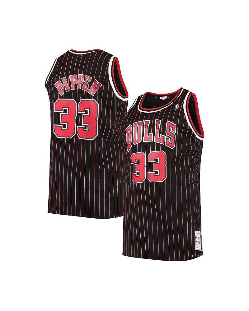 Men's Scottie Pippen Black Chicago Bulls Big and Tall Hardwood Classics Swingman Jersey $40.25 Jersey