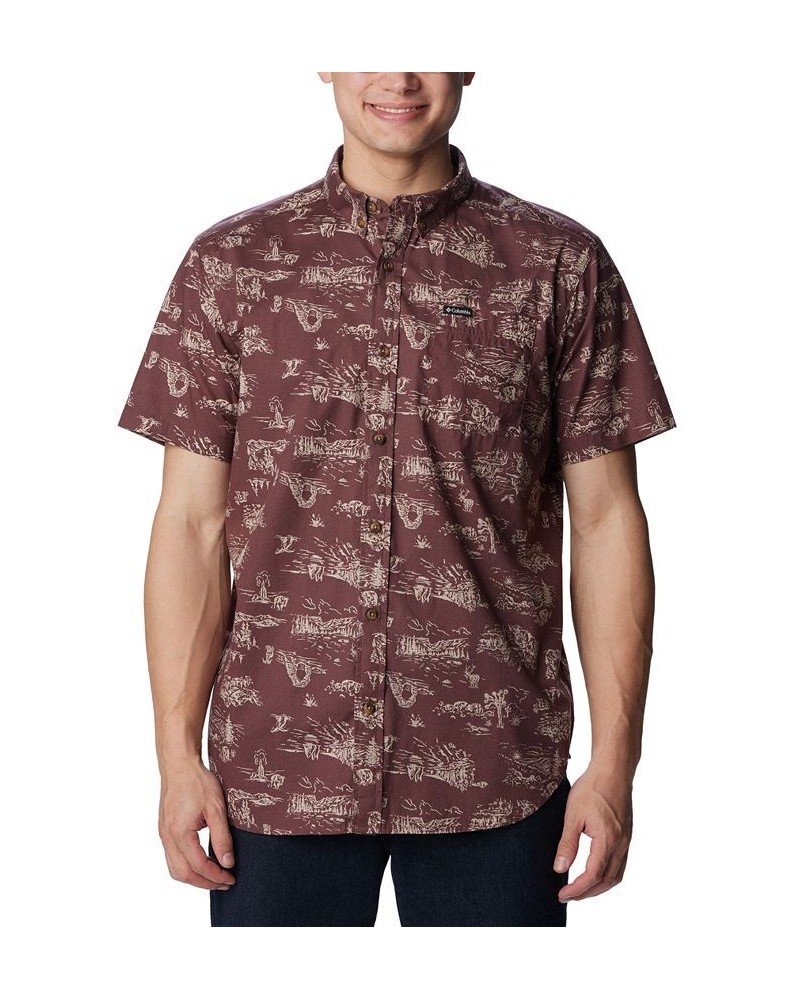 Men's Rapid Rivers Printed Short Sleeve Shirt PD06 $25.19 Shirts