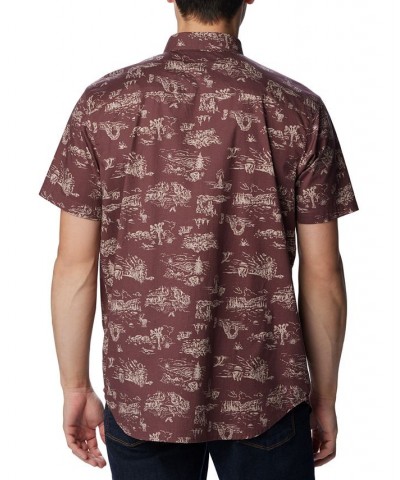 Men's Rapid Rivers Printed Short Sleeve Shirt PD06 $25.19 Shirts