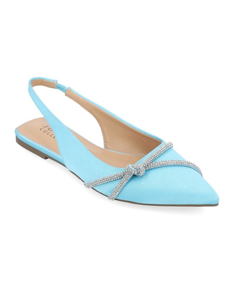 Women's Rebbel Slingback Flat Blue $39.95 Shoes