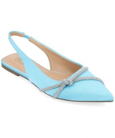 Women's Rebbel Slingback Flat Blue $39.95 Shoes