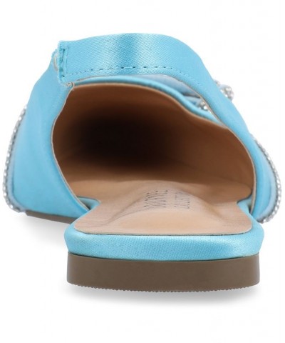 Women's Rebbel Slingback Flat Blue $39.95 Shoes