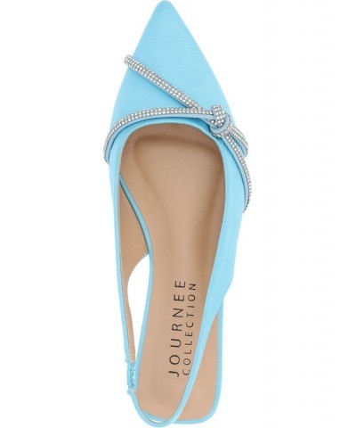 Women's Rebbel Slingback Flat Blue $39.95 Shoes