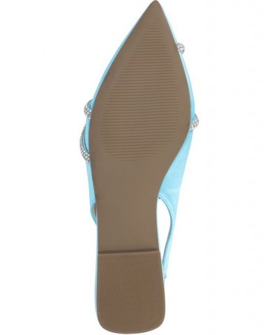 Women's Rebbel Slingback Flat Blue $39.95 Shoes