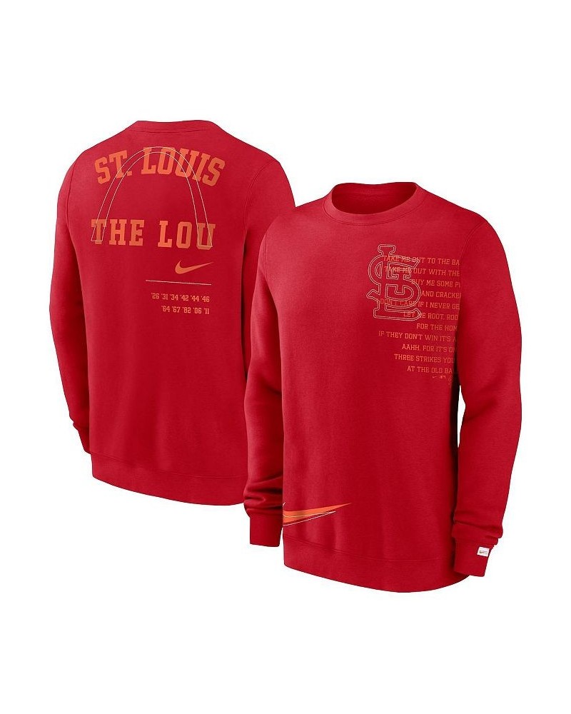 Men's Red St. Louis Cardinals Statement Ball Game Fleece Pullover Sweatshirt $44.00 Sweatshirt