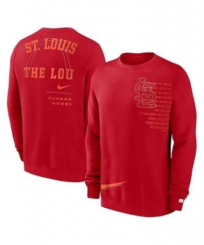 Men's Red St. Louis Cardinals Statement Ball Game Fleece Pullover Sweatshirt $44.00 Sweatshirt