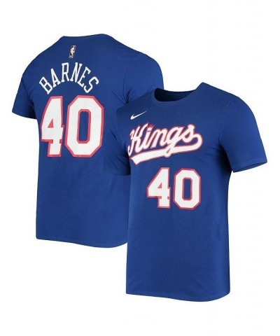 Men's Harrison Barnes Blue Sacramento Kings Hardwood Classics Name and Number Performance T-shirt $17.28 T-Shirts