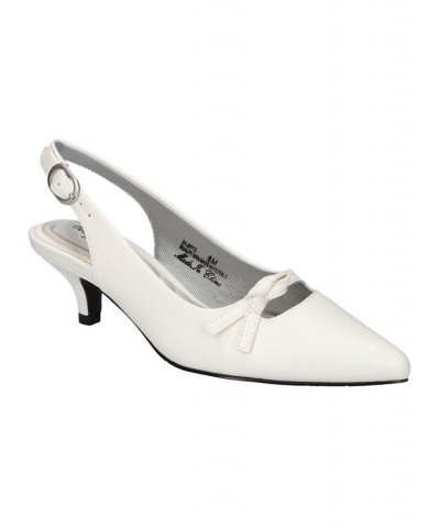 Women's Emerin Slingback Pumps White $35.00 Shoes