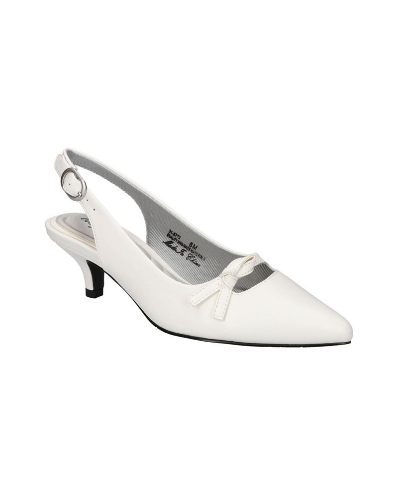 Women's Emerin Slingback Pumps White $35.00 Shoes