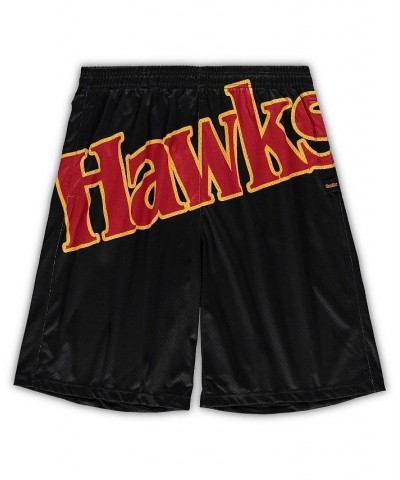 Men's Black Atlanta Hawks Big and Tall Hardwood Classics Big Face 2.0 Shorts $45.89 Shorts