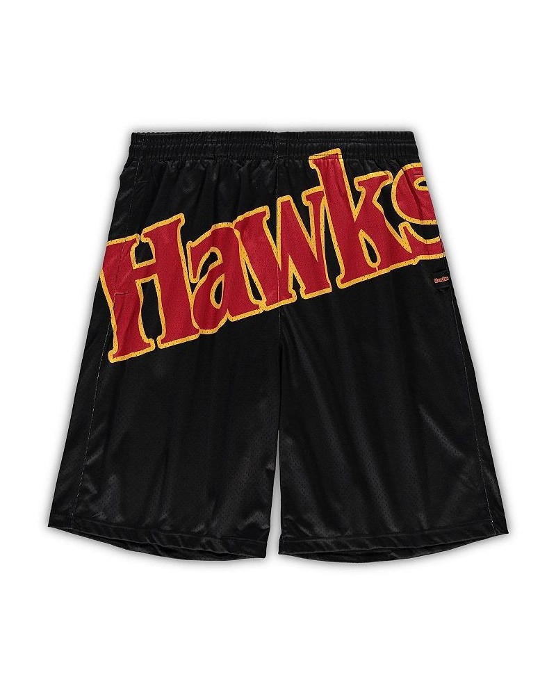 Men's Black Atlanta Hawks Big and Tall Hardwood Classics Big Face 2.0 Shorts $45.89 Shorts