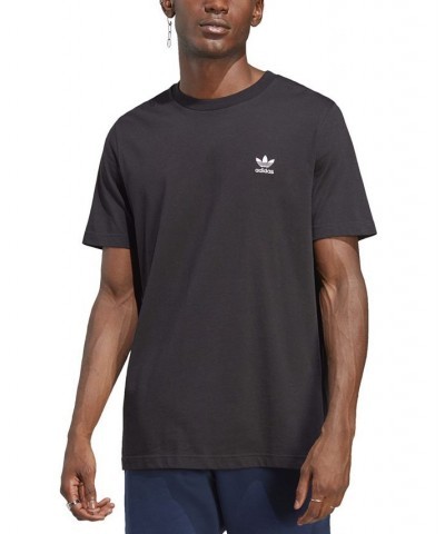 Men's Trefoil Essentials Short Sleeve Crewneck T-Shirt Black $16.40 T-Shirts