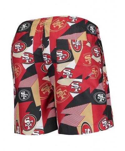 Men's Scarlet and Gold San Francisco 49ers Geo Print Swim Trunks $28.19 Swimsuits