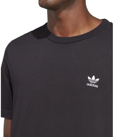 Men's Trefoil Essentials Short Sleeve Crewneck T-Shirt Black $16.40 T-Shirts