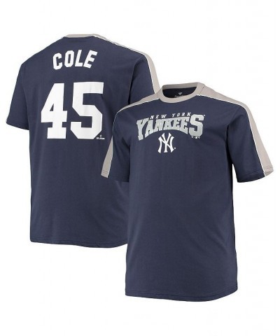 Men's Gerrit Cole Navy and Gray New York Yankees Big and Tall Fashion Piping Player T-shirt $24.00 T-Shirts