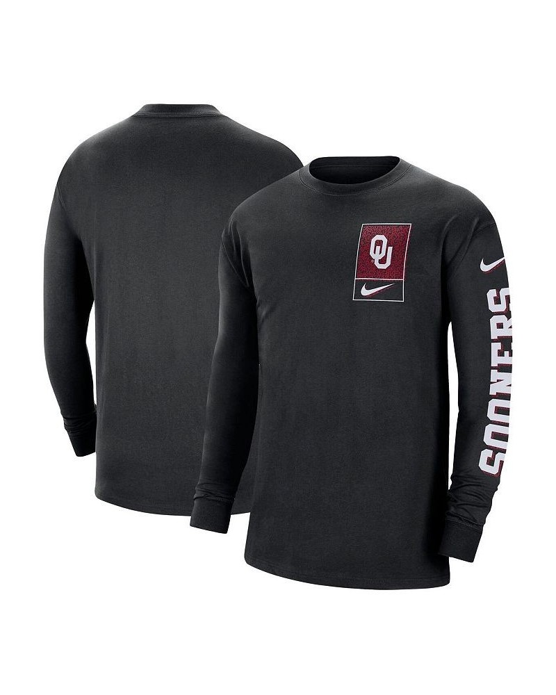 Men's Black Oklahoma Sooners Seasonal Max90 2-Hit Long Sleeve T-shirt $23.00 T-Shirts