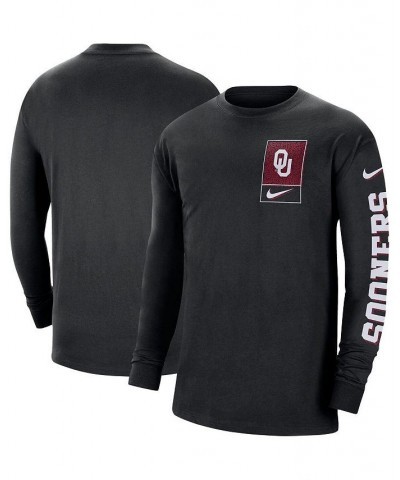 Men's Black Oklahoma Sooners Seasonal Max90 2-Hit Long Sleeve T-shirt $23.00 T-Shirts