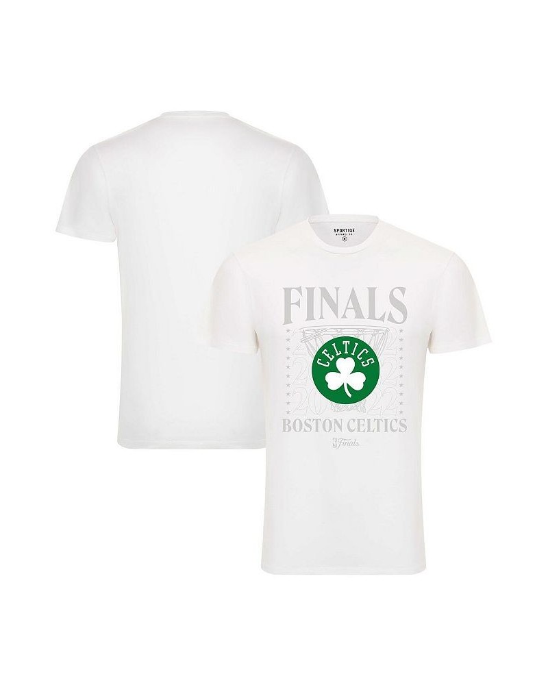 Men's White Boston Celtics 2022 NBA Finals Stacked Hoop Bingham T-shirt $18.45 T-Shirts