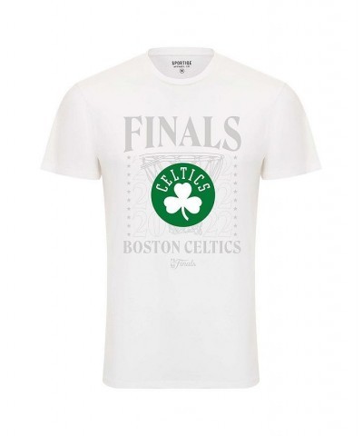 Men's White Boston Celtics 2022 NBA Finals Stacked Hoop Bingham T-shirt $18.45 T-Shirts