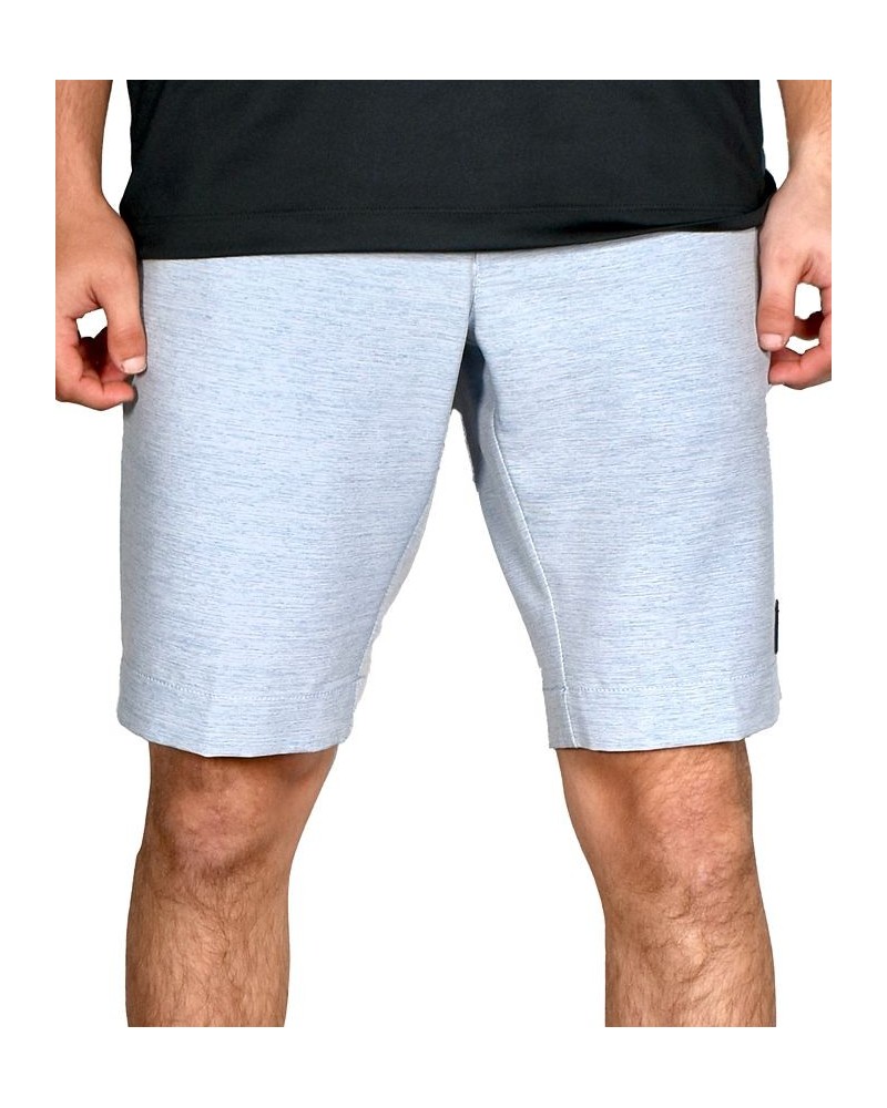 Men's Regular Fit Heather Slub Print Golf Shorts Blue $32.25 Shorts