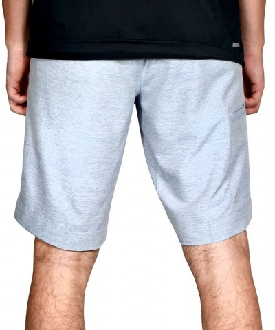 Men's Regular Fit Heather Slub Print Golf Shorts Blue $32.25 Shorts