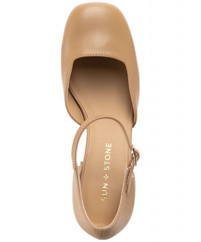 Vienna Two-Piece Platform Pumps Tan/Beige $42.93 Shoes