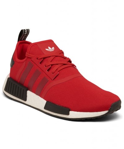 Men's Originals NMD R1 Casual Sneakers Red $54.40 Shoes