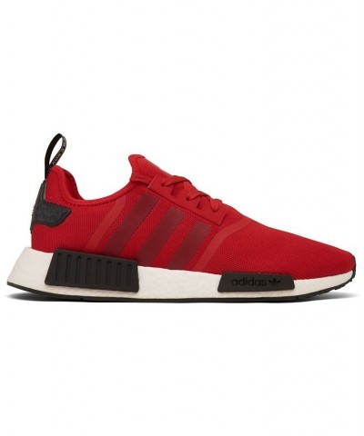 Men's Originals NMD R1 Casual Sneakers Red $54.40 Shoes