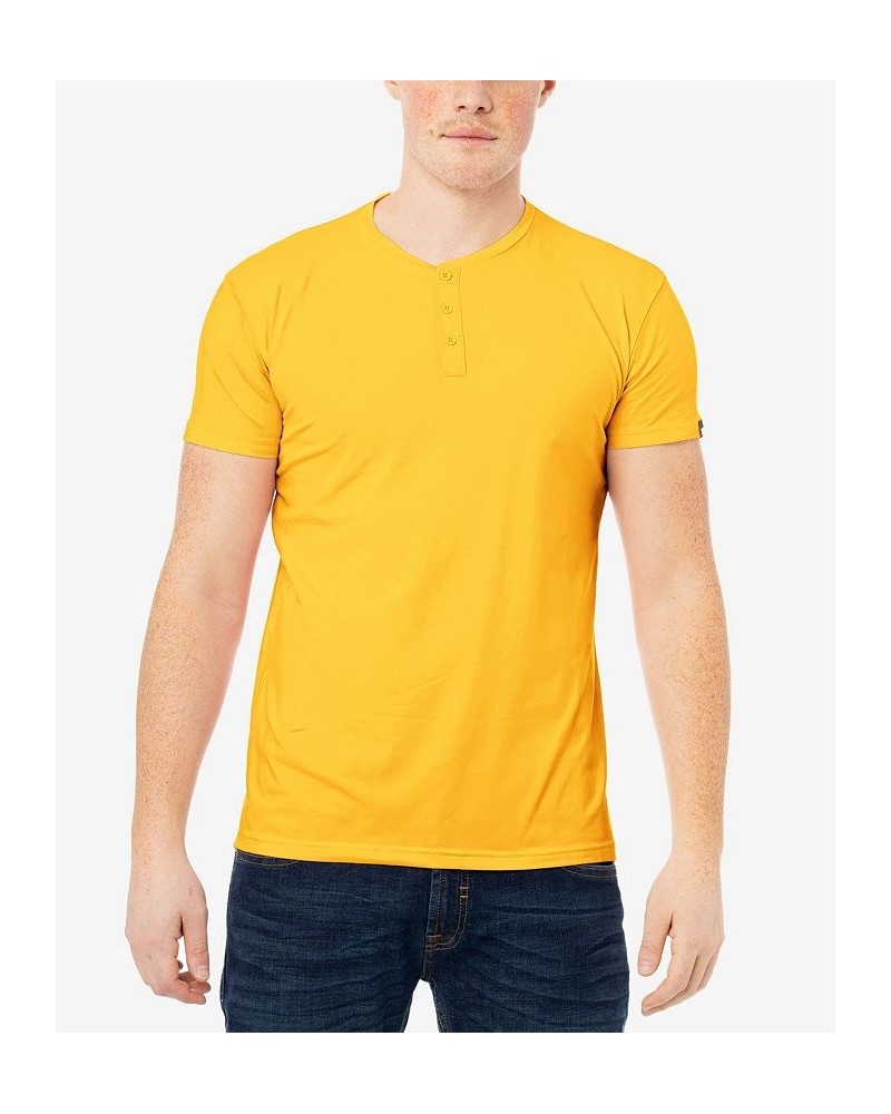 Men's Basic Henley Neck Short Sleeve T-shirt PD04 $17.39 T-Shirts