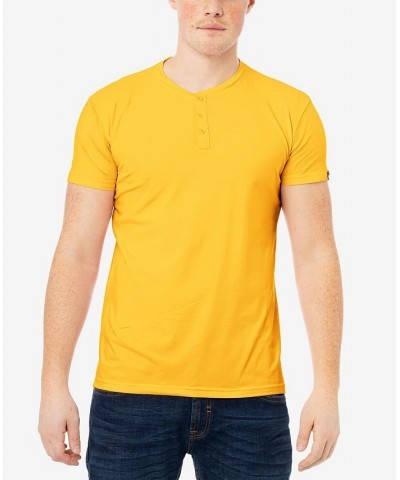 Men's Basic Henley Neck Short Sleeve T-shirt PD04 $17.39 T-Shirts