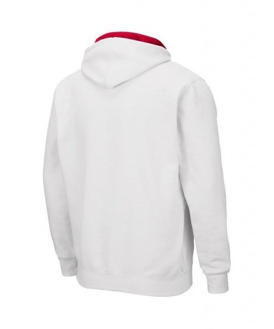 Men's White Rutgers Scarlet Knights Arch and Logo 3.0 Full-Zip Hoodie $32.39 Sweatshirt